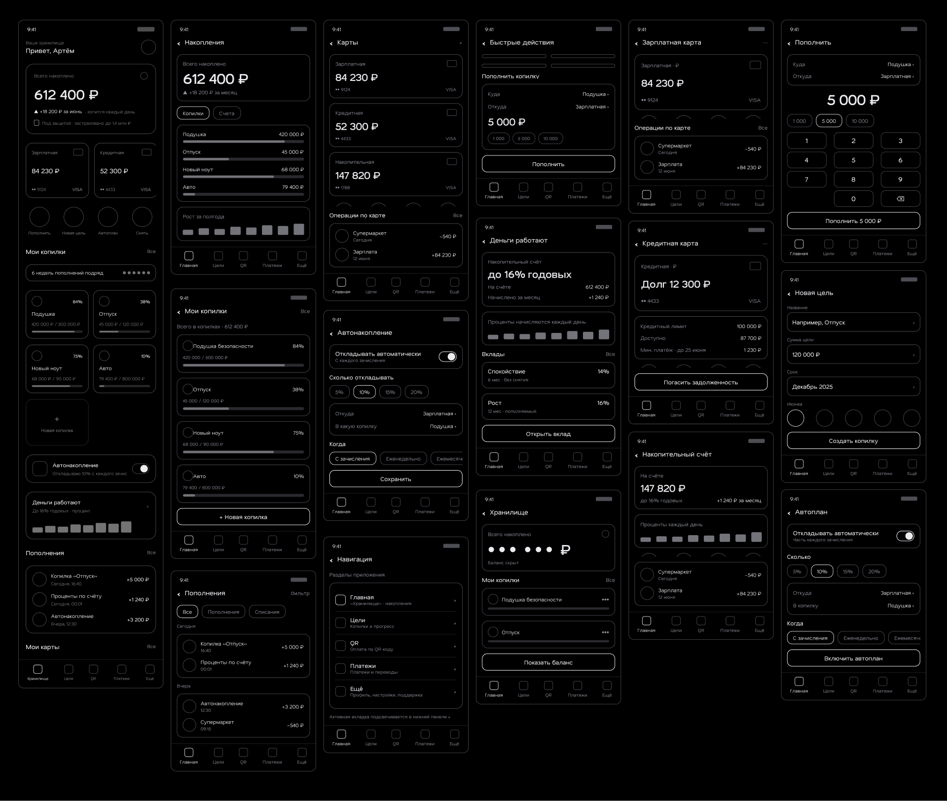 UX-сценарии и wireframes Kubo Bank — 2